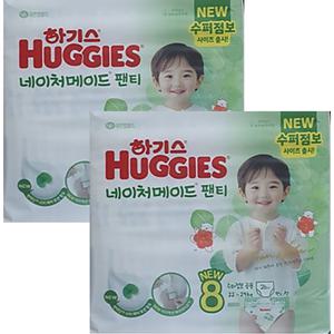 하기스 2024 네이처메이드 팬티 8단계 (공용) 26매 2팩