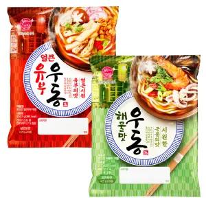 본고장 얼큰유부우동 234.2g 3개 + 해물우동 212g 3개