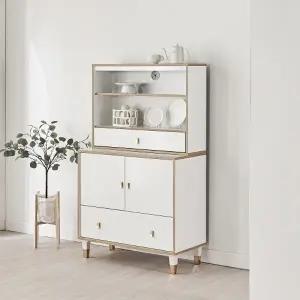 [히트가구] P623 멀티 서랍 상하부 수납장세트 800 2colors (착불)