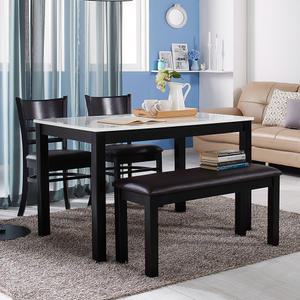 동서가구 캐빈 4인 하이그로시 벤치식탁세트 DF904511