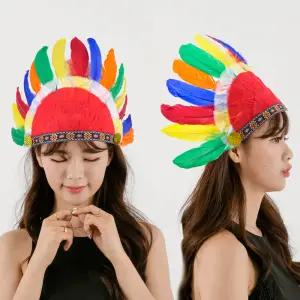 인디언추장모자(소형) 파티모자 인디안 코스프레