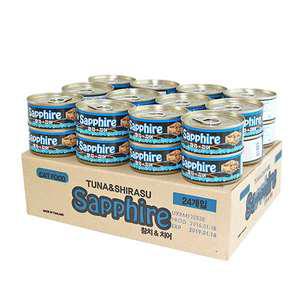 사파이어 캣 젤리타입 캔 80g 24개입-참치치어