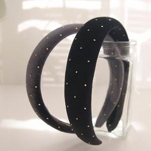 [제이로렌] 새틴 패브릭 도트 헤어밴드 H0659