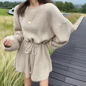 [디작소]여성 겨울 가을 니트 반바지 팬츠 점프 수트 슈트