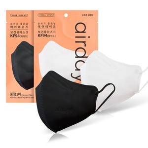 에어데이즈 KF94 마스크 중형와이드 100매 / 화이트 블랙