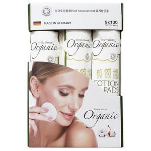 심플리잰틀 유기농 순면 화장솜 100매x9입