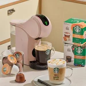 [돌체구스토]돌체구스토 캡슐 커피머신 지니오S 쉐어 모카 패키지(캡슐2+머그2) (굿즈 : 스타벅스 블랙머
