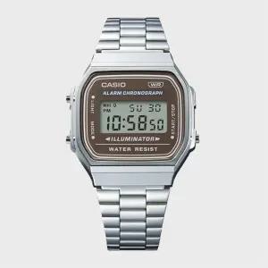 CASIO 카시오 A168WA-5A 빈티지 레트로 전자시계 브라운