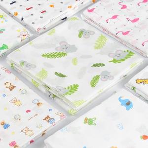 [삭스랩]가제손수건 신생아 거즈 엠보 순면 나염 패턴 색상혼합랜덤 10개 묶음