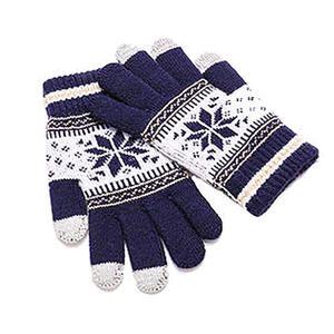 스마트폰터치 눈꽃무늬 니트 겨울장갑 스키 보드 장갑