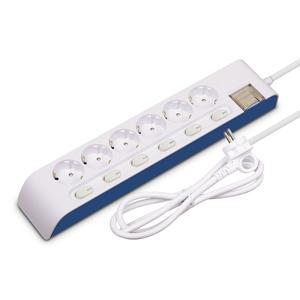 현대일렉트릭 하이탭 6구 16A 개별스위치 멀티탭 (3m) /밀알