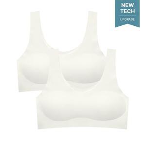 [수아팜] 주니어 2단계 쉘론 컴포트 프리컷 브라 2매_아이보리