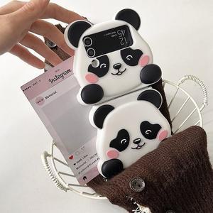 갤럭시 z플립 6 5 4 3 귀여운 판다 곰돌이 캐릭터 인형 특이한 실리콘 지플립 제트플립 케이스