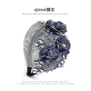 화려한 헤어장식 머리띠 깃털 메쉬 레이스 꽃 무대용 공연용 패션쇼용 헤어밴드 패시네이터 헤어액세서리5