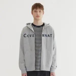 [커버낫] [TAG가 109,000] 어센틱 로고 후드집업 Melange Gray