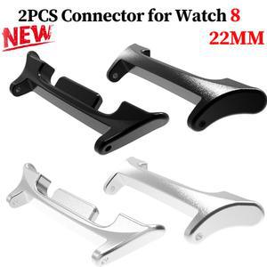 삼성 갤럭시 워치 8 40/44mm 클래식 46mm 밴드 스트랩 커넥터 팔찌 스테인리스 스틸 케이스 시계 8용 1쌍 어댑터