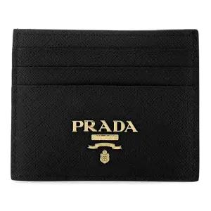 골드 로고 레더 카드 지갑 1MC025QWA F0002