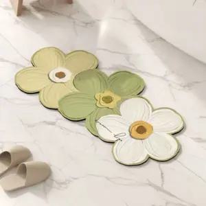 규조토 욕실 꽃 화장실 주방 빨아쓰는 앞 발매트 매트