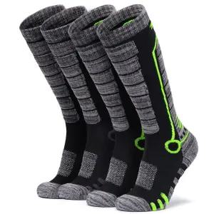 스키보드용 두툼한 쿠션 충격보호 통기성 좋은 메쉬패턴 양말 2팩