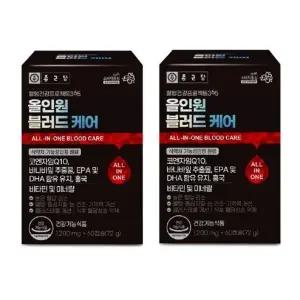 [종근당건강] 종근당 혈행건강 프로젝트365 올인원 블러드 케어 1200mg x 60캡슐 x 2박스