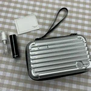 여행용 미니 하드캐리어 파우치 가방 실버