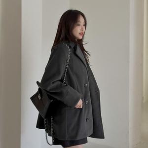 [제작/빅사이즈]이블렛 체이블 모직 더블 하프코트 제이스타일