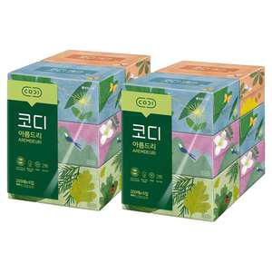 코디 아름드리 미용티슈, 200매, 6입, 2개