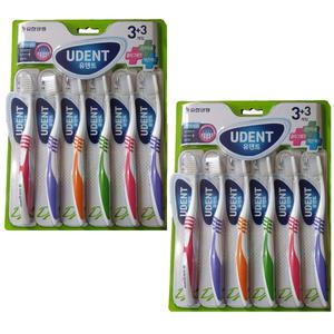 유한양행  유덴트 DX 칫솔(3+3) 2개 (2단미세모)