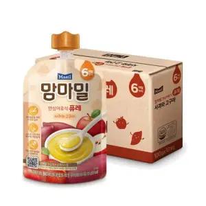 [보리보리/맘마밀]맘마밀 이유식 퓨레 사과와고구마 100g 10팩 (6개월)