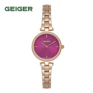 (GEIGER) 여성 솔리드 컬러 메탈시계 GE8038PURRG