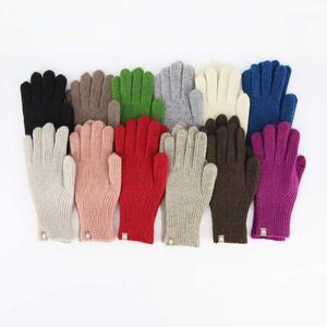 [이경희] 숏 심플 니트 장갑 골지 손목 핑거홀 손가락