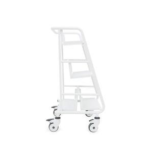 CNC 미니멀 3단 철재 북카트 도서관 도서 운반 북트럭