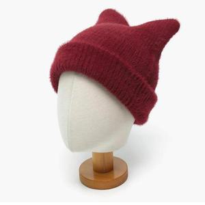 [기타]티유시 동물귀 모자 분홍색 방한모 퍼니트 캣비니 여성