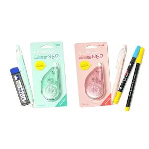 2025수험생 응원선물세트 컴퓨터용싸인펜 수정테이프 샤프 샤프심