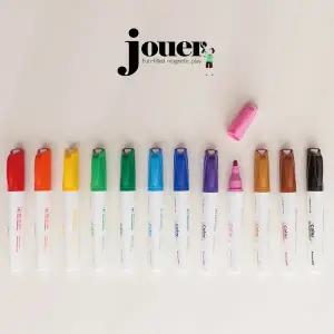 [꼬메모이] 쥬에 12색 둥근 마카펜 / 자석 보드 칠판 유아 아기 미술 도구 놀이