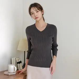 [르포엠]보웬 V넥 스카시 골지 니트 4종세트