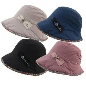 [navid1]경량 패딩 리본 벙거지 겨울 중년 여성 엄마 부인 방한 챙모자/YL110
