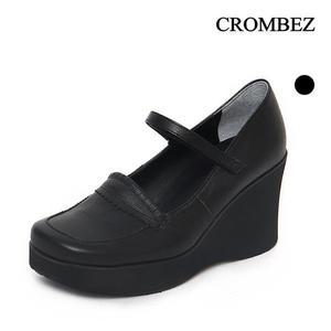 크롬베즈 발등장식 스트랩 통굽슈즈 KP58978KA