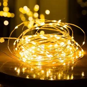 LED 와이어 전구 파티 가랜드 꾸미기 조명 웜화이트2M