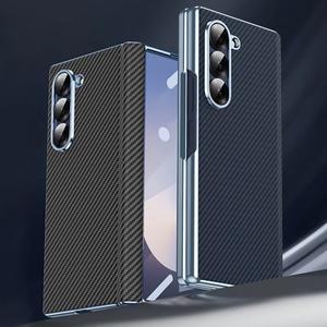 갤럭시Z폴드7 6 5 4 제트지 카본 패턴 힌지보호 슬림 하드 핸드폰 케이스