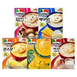 [NS홈쇼핑]보노 스프 3P x 5종세트 (콘스프+버섯+체다+어니언+단호박)[35180699]