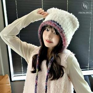 곰돌이 모자 고양이 귀 달이 니트 귀도리 겨울 여자 여성 패션