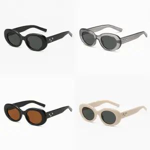 디아브 남녀공용 미니멀 레트로 타원 선글라스 힙한룩 하이틴 무드 아이웨어