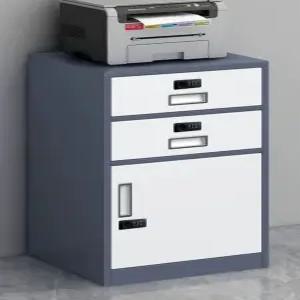 철제 비밀번호 보안서랍장 가정용 금고형 사무실 캐비닛 3단 잠금 수납장