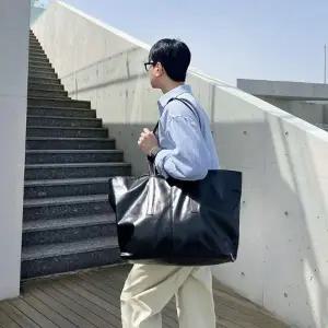 빅백 보부상 숄더백 가죽 가방 가벼운 남자여행용가방 빅토트백