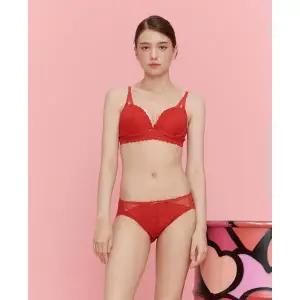 [보디가드] 예스 플로럴레이스레드브라헴팬티세트YOZA01 YOWBZA01SG