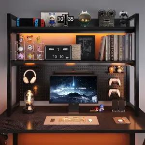 철제책상 컴퓨터 타공판 정리대 책 책상위책장 간이 수납