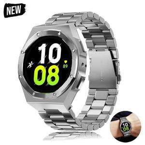 삼성 갤럭시 워치 7 용 스테인리스 스틸 모드 키트, 금속 베젤, DIY 액세서리, 럭셔리 개조, 40mm, 44mm