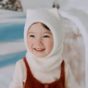 [보리보리/해피프린스]밍크플러피 니트 아기 바라클라바