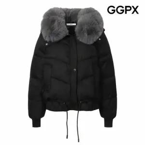 [GGPX] 블록 퀼팅 후드퍼 패딩 점퍼 (GPAJP011B)